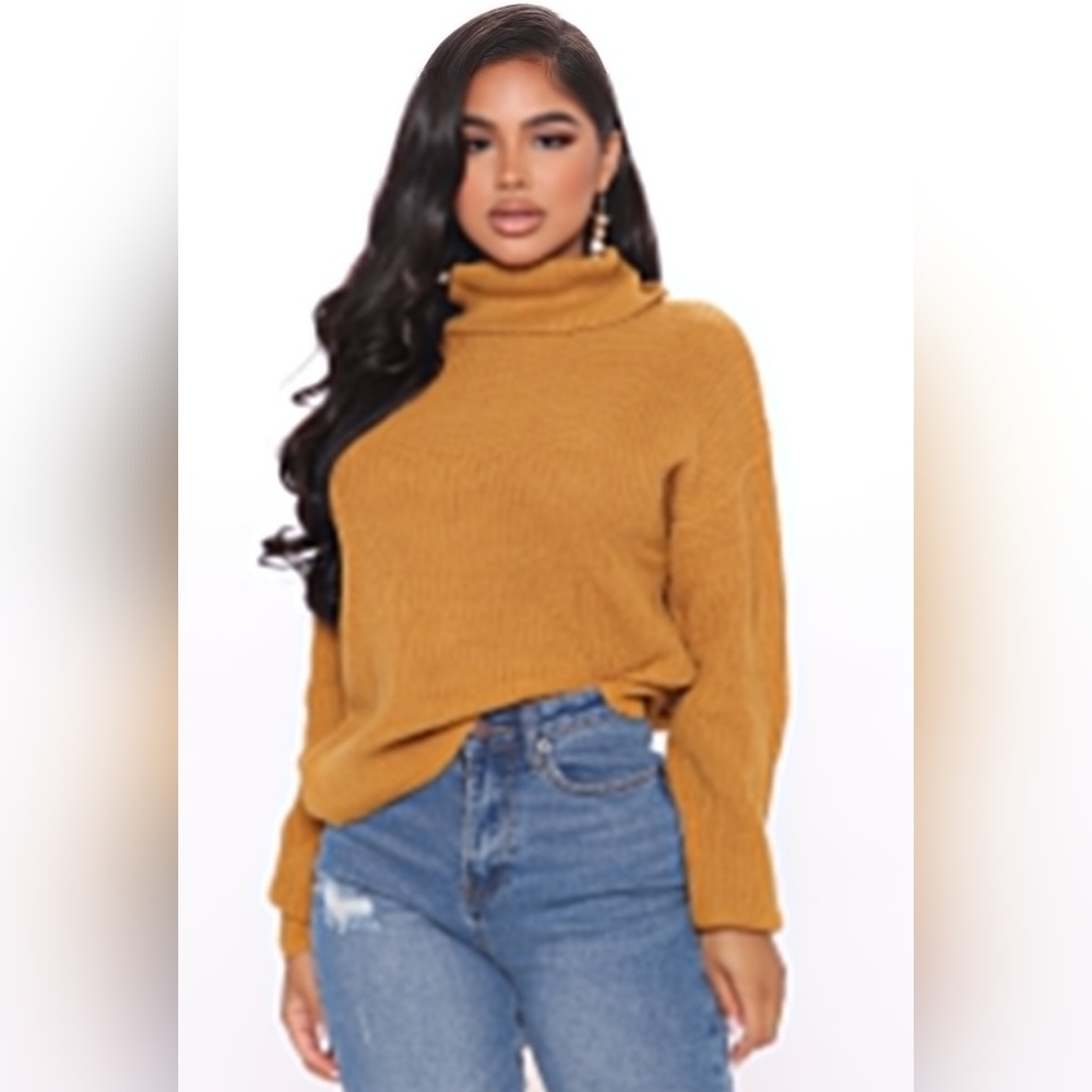 Flow Turtleneck Sweater Mustard LG